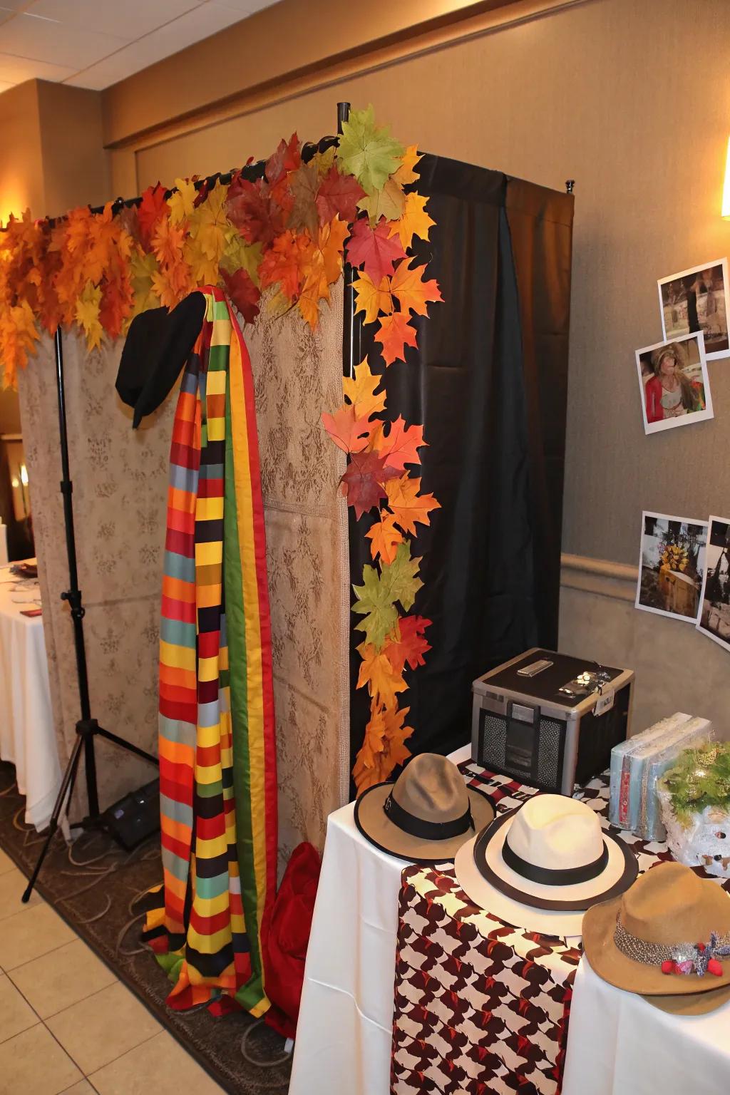A fun fall-themed photo booth for capturing festival memories