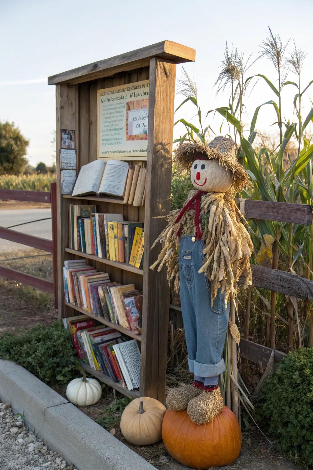 A farmer's friend-themed bulletin board perfect for fall.