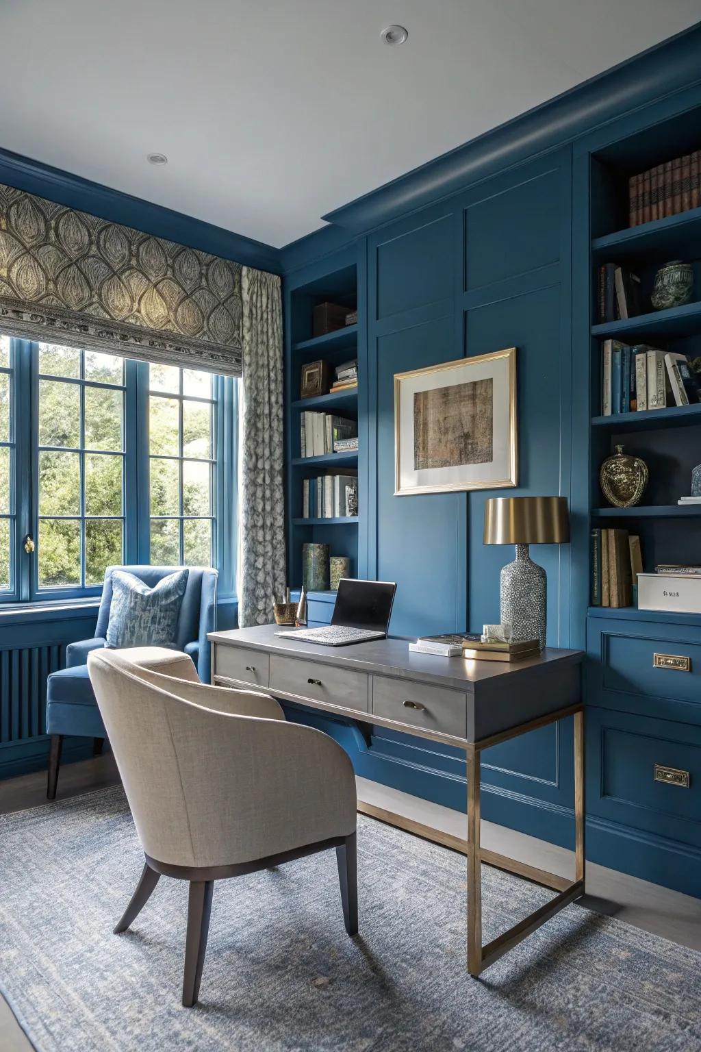 Striking colors can make your office stand out with style.