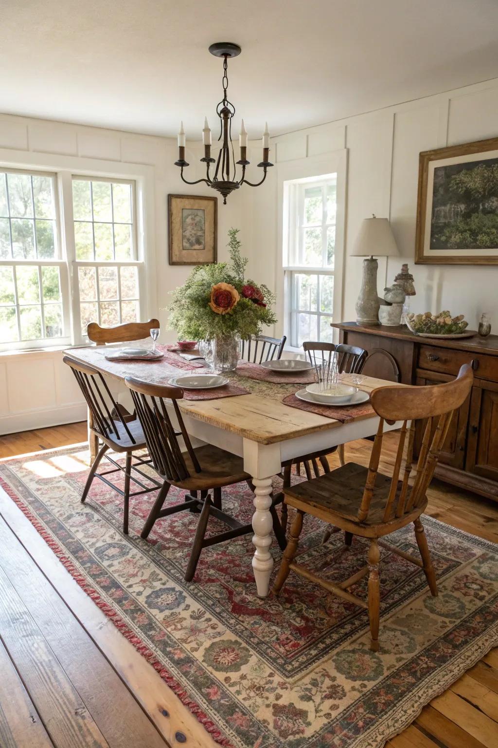 Vintage-inspired rugs add character and a sense of history to any space.