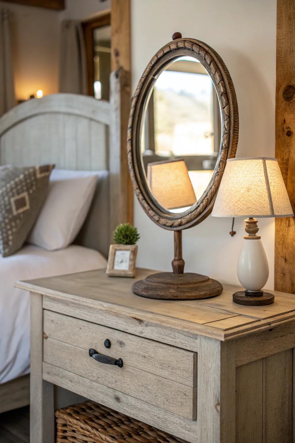 Mirrors amplify light and add a sophisticated touch.