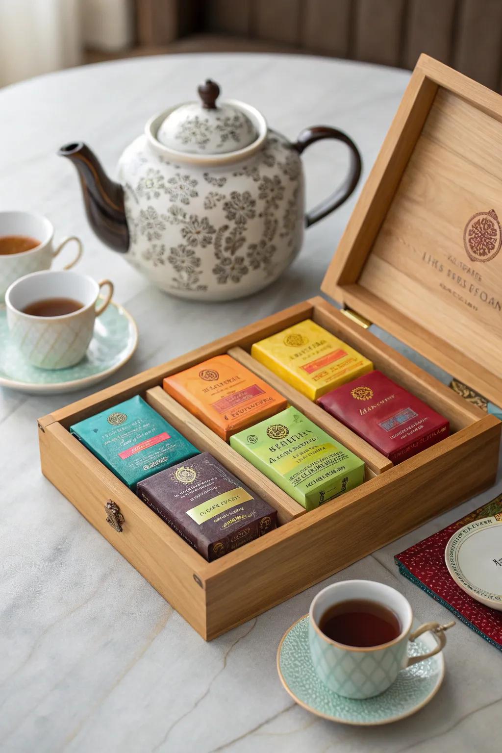 Explore the soothing world of artisanal teas with this curated set.