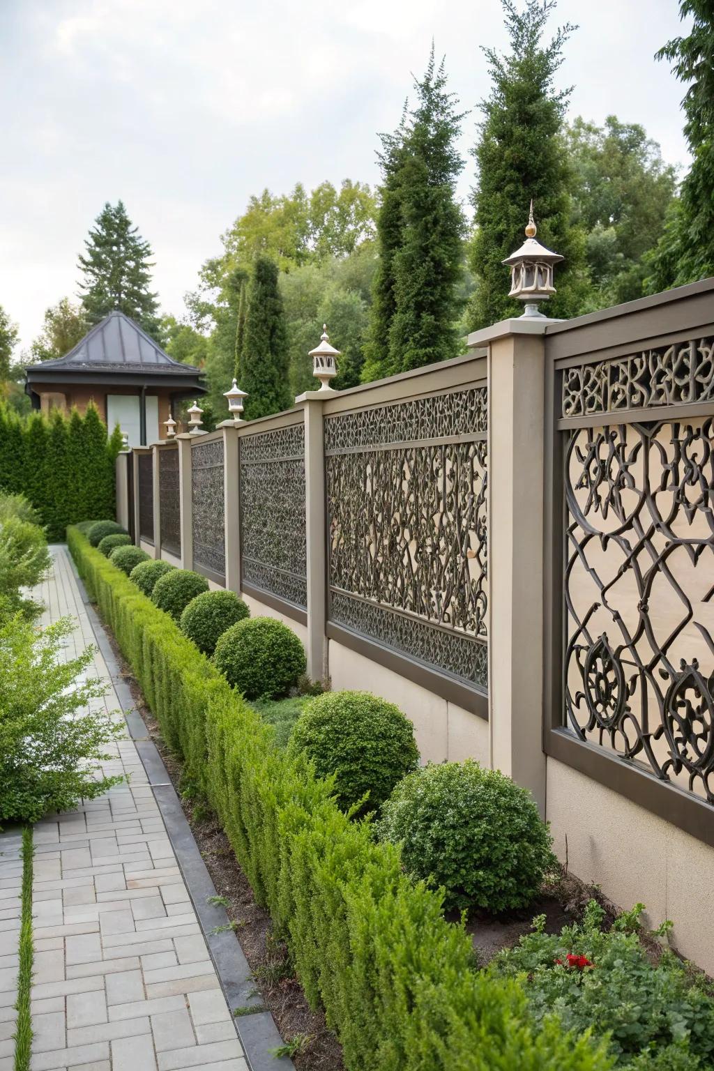 Detailed patterns turn your fence into a creative focal point.