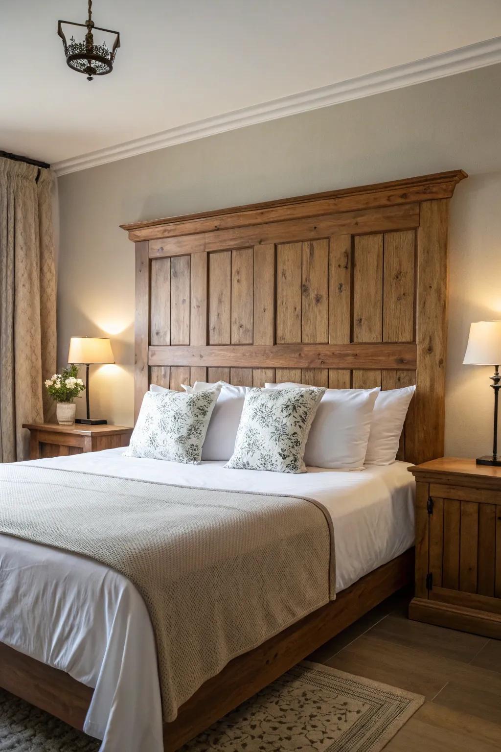 A robust headboard for grounding and safety.