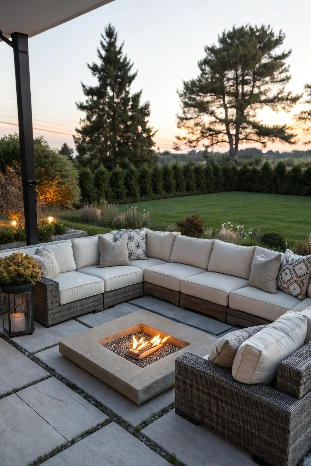 Group events are more enjoyable with a roomy modular sofa.