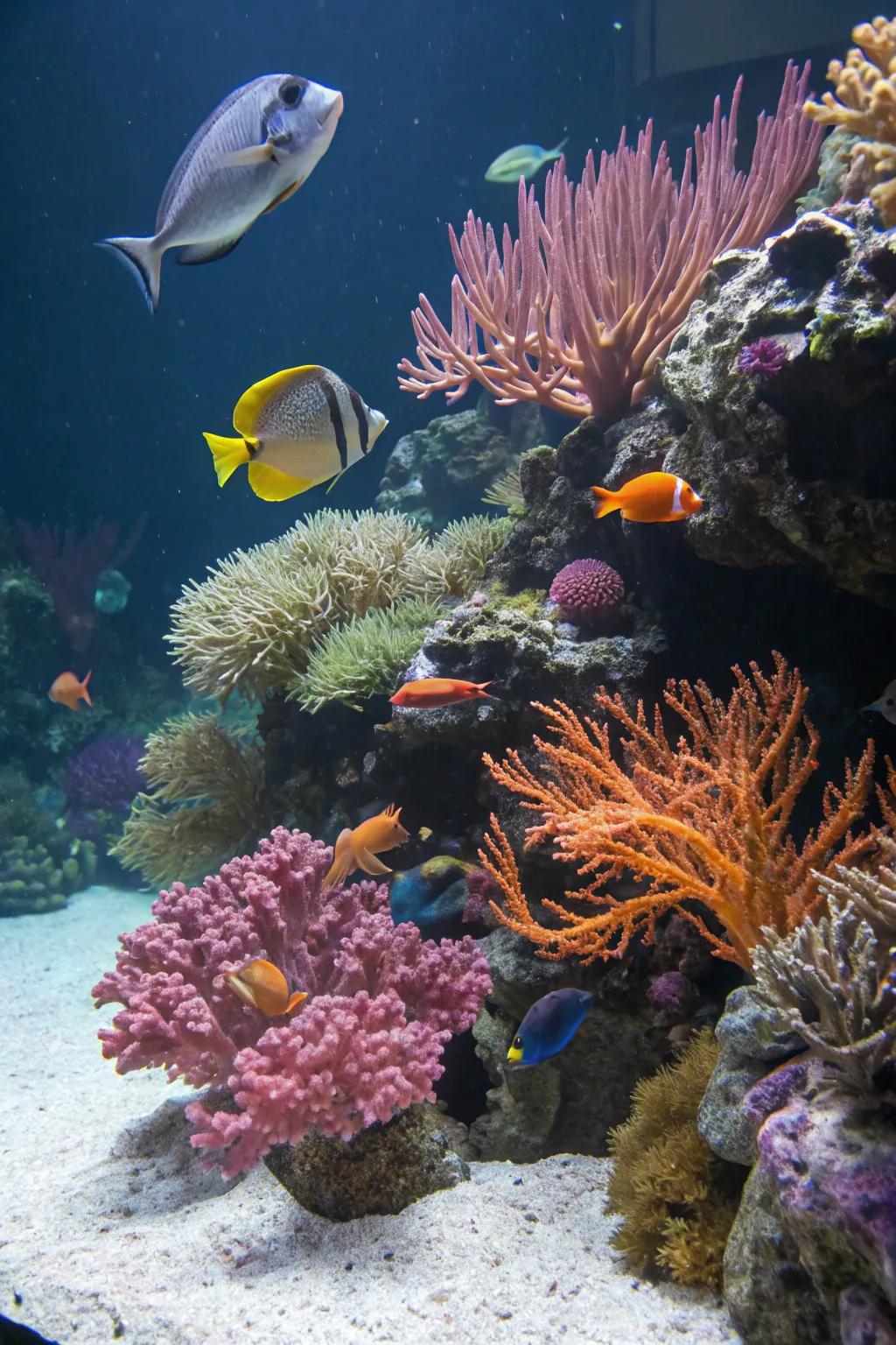 Experience the vibrant and lively world of a coral reef within your aquarium.
