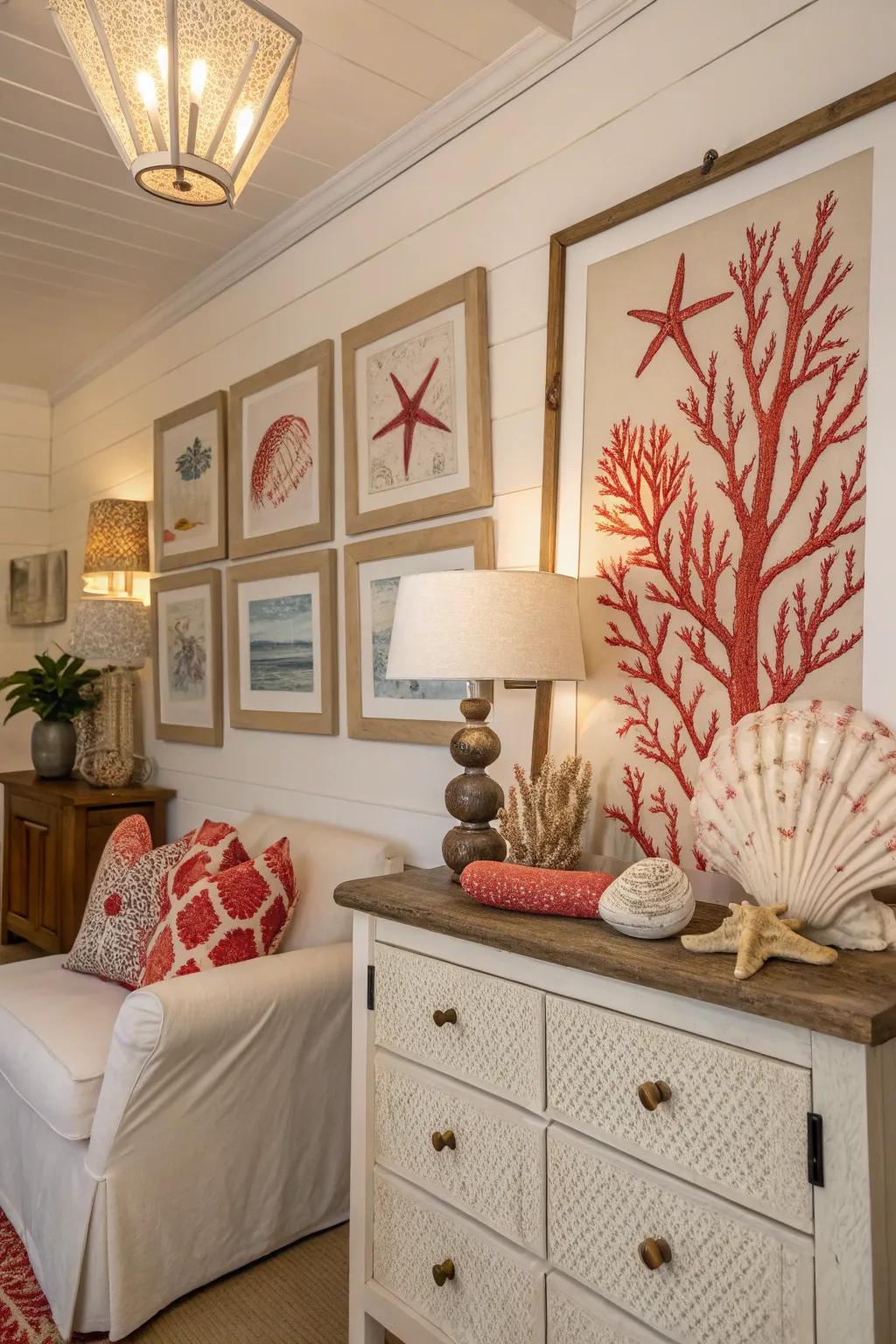 Ornamental pieces give your residence a customized seaside detail.