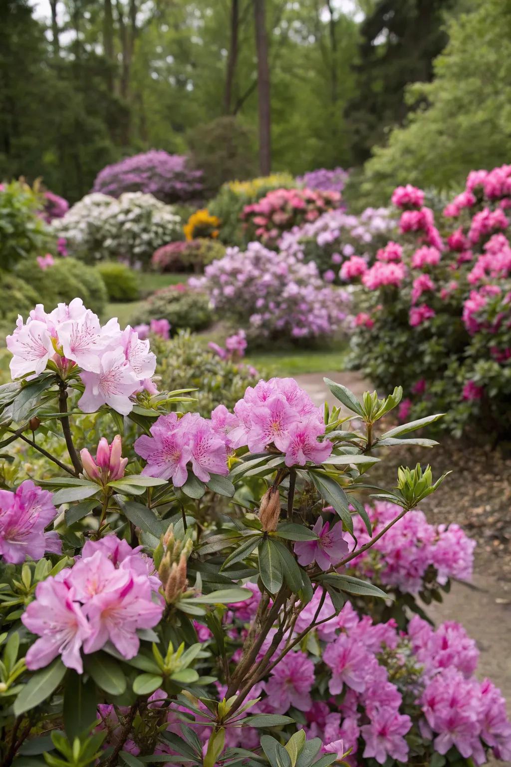 Relish a garden perpetually in bloom by selecting a diverse array of azaleas.