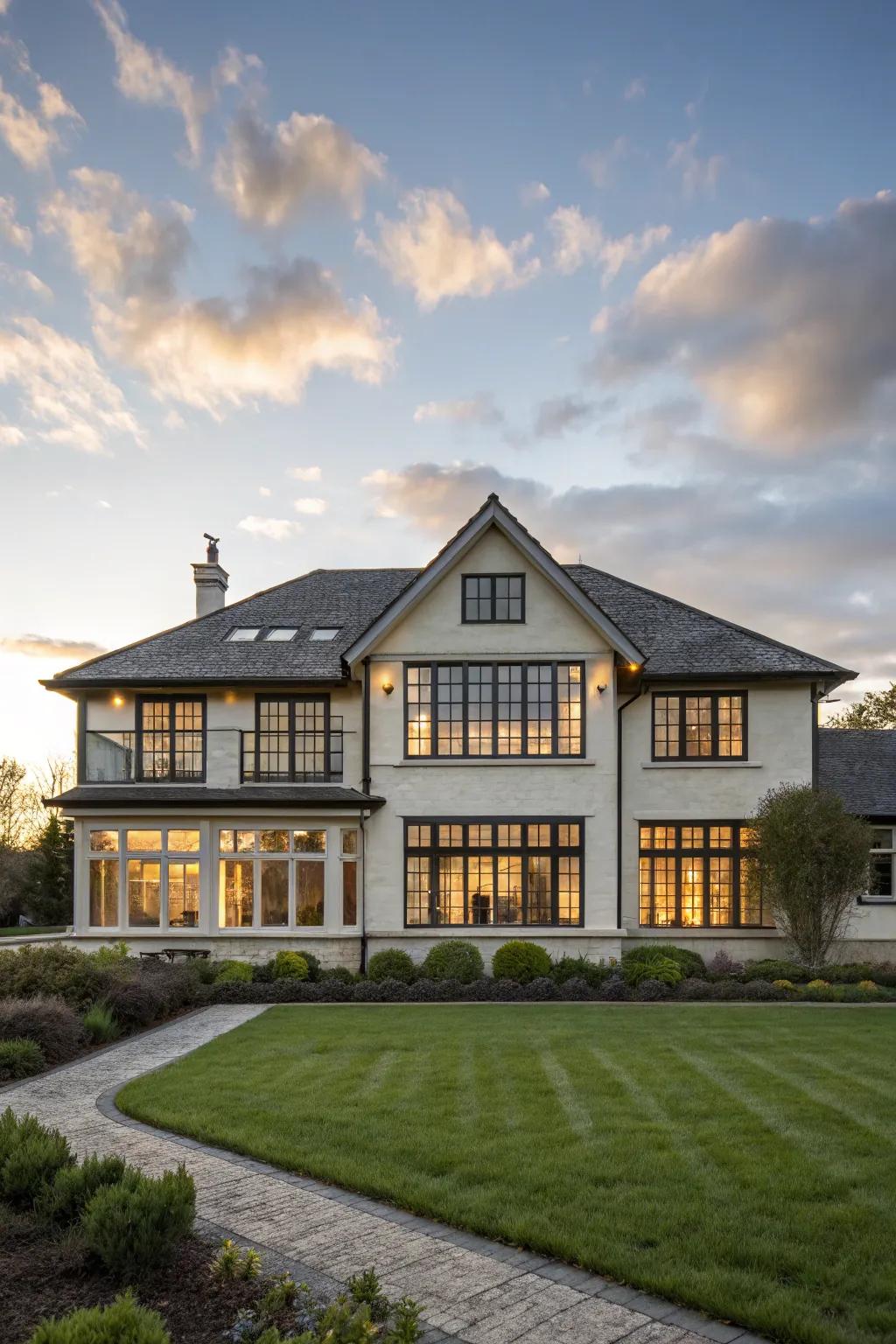 Symmetry and balance resulting in a harmonious facade