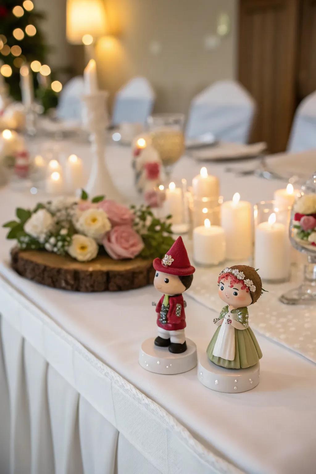 Subject-focused features introduce a customized element to your centerpiece.