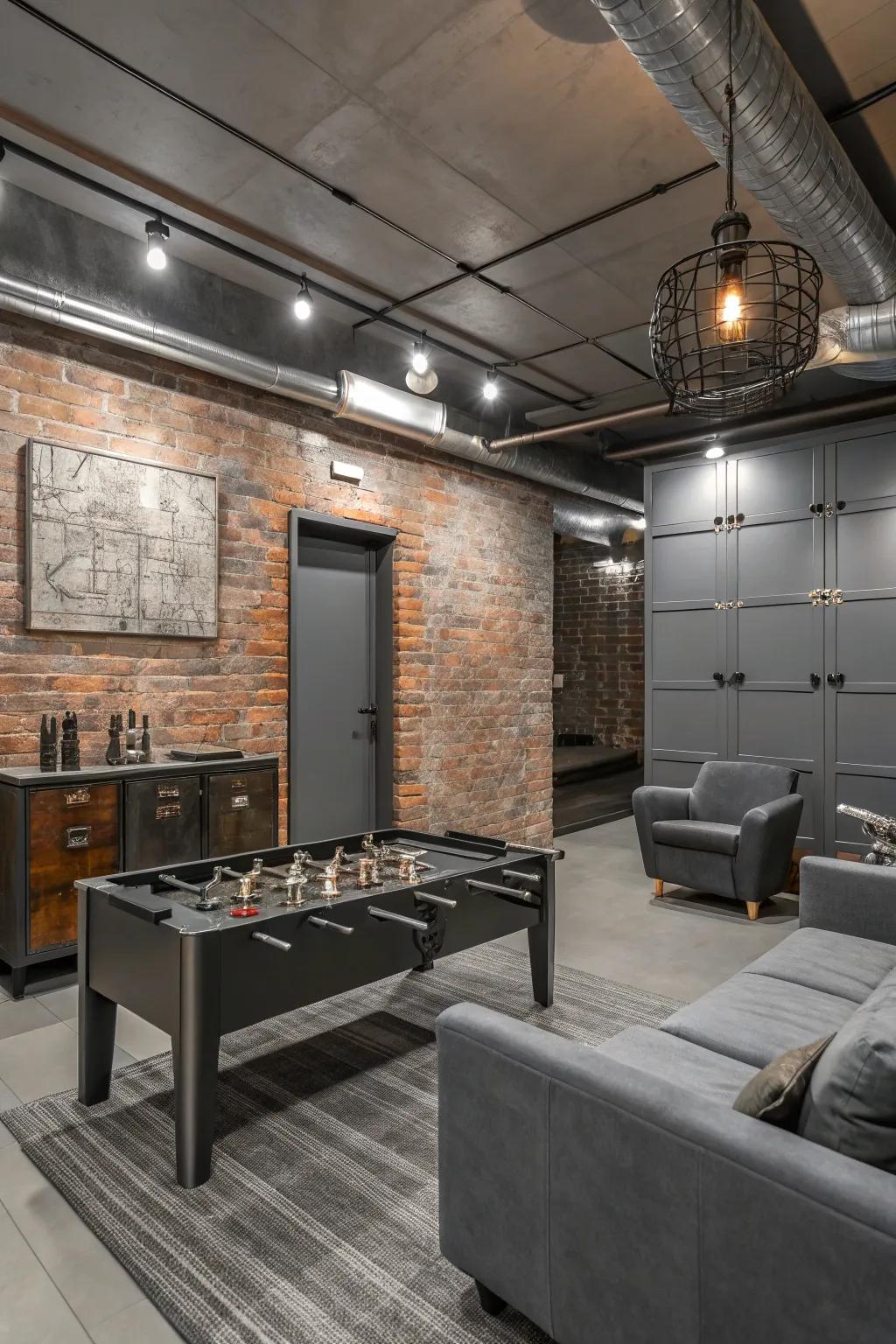 Urban edge design adds a modern twist to your game room.