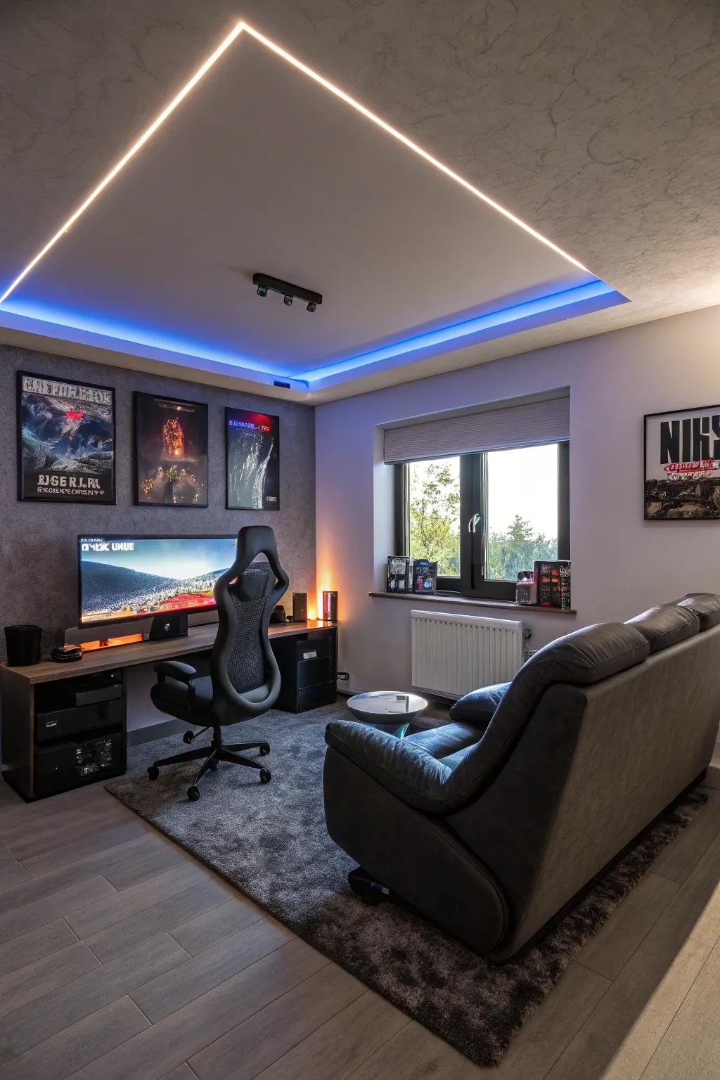 Intelligent illumination provides adjustable ambiance in your gaming space.