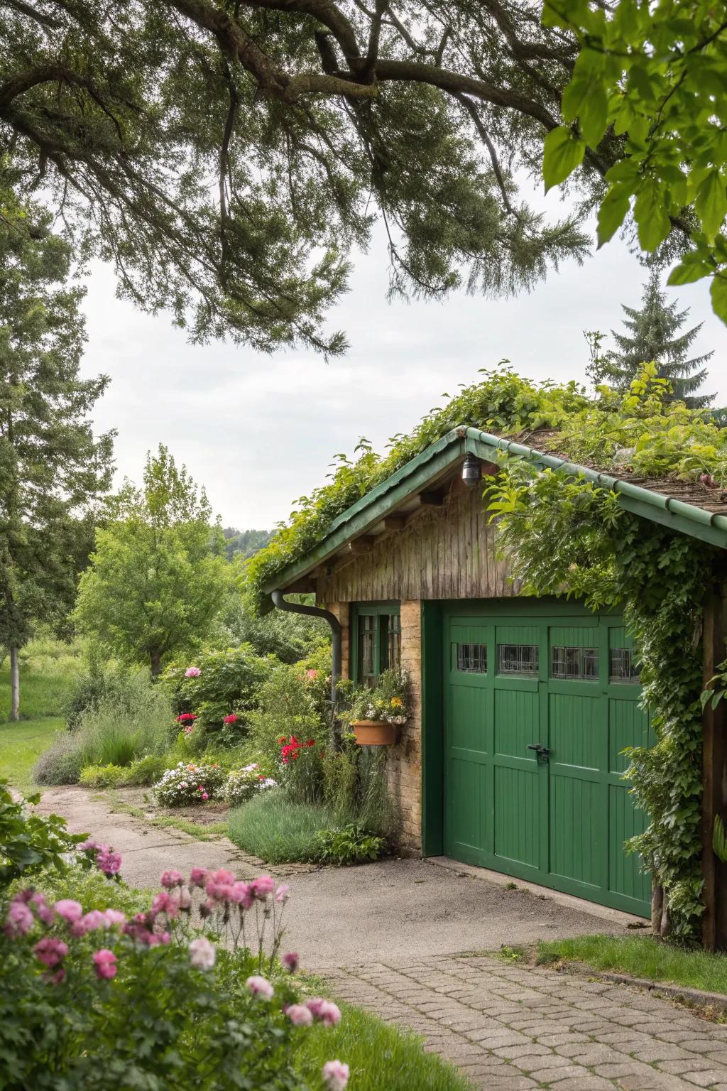Green brings a hint of nature and peace to your home’s exterior.