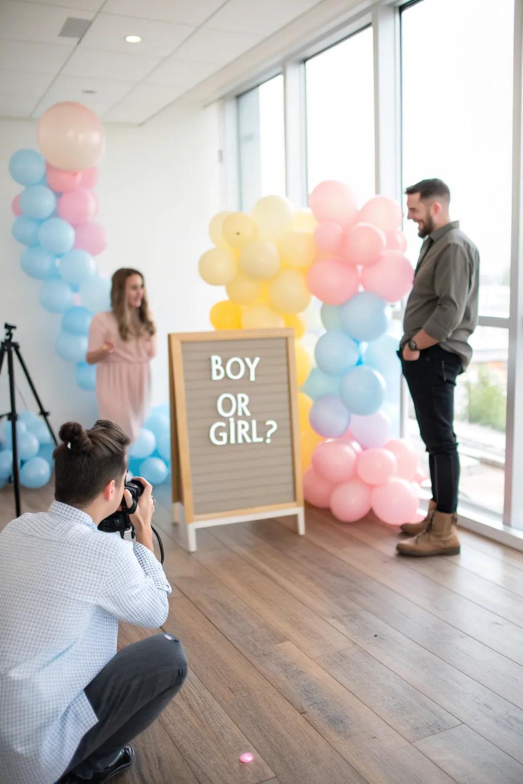 Designate a photo spot with a captivating backdrop for unforgettable memories.