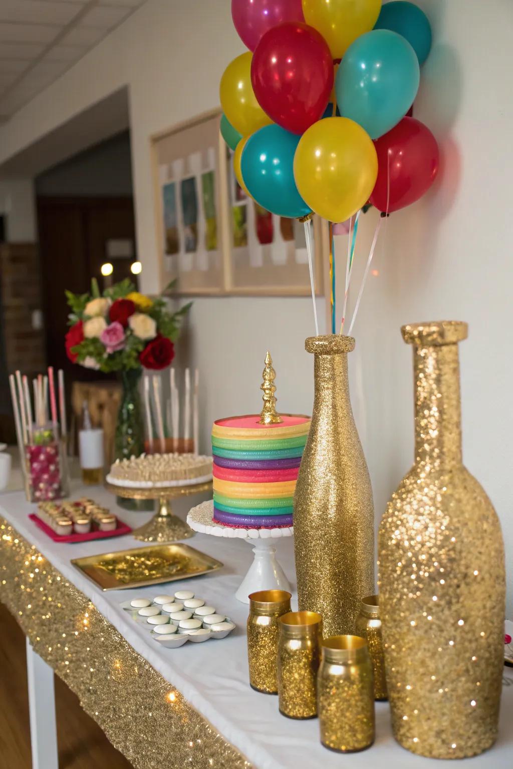 Shimmering decoration details for an elegant enhancement.