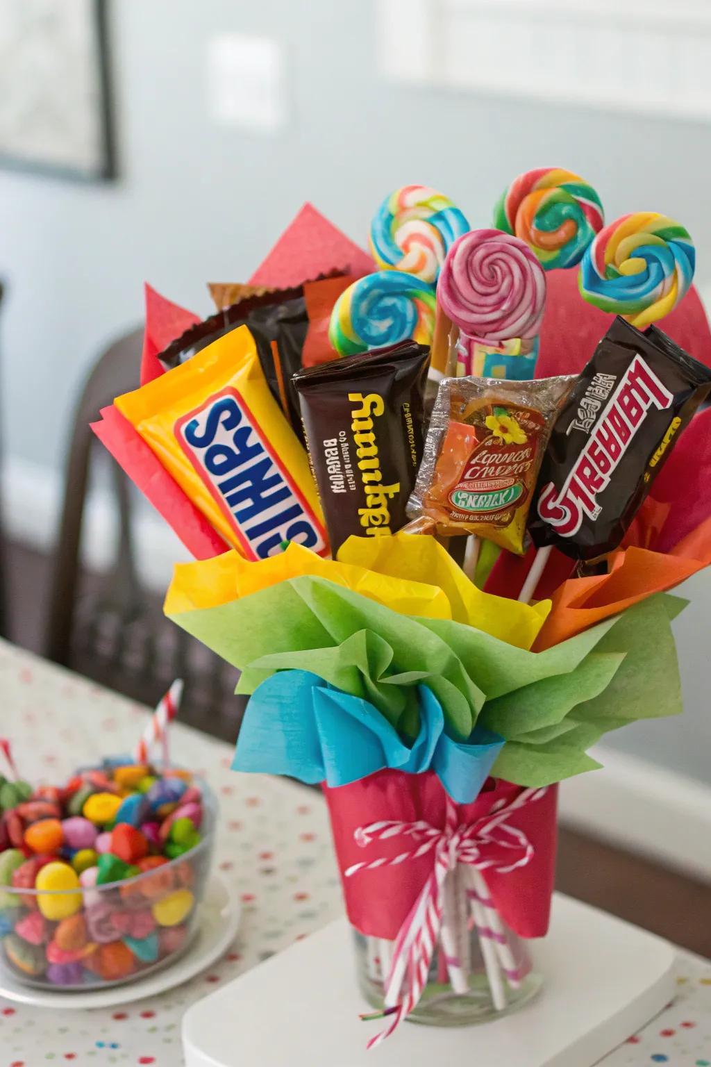 A delectable confection arrangement ideal for sweet celebrations.