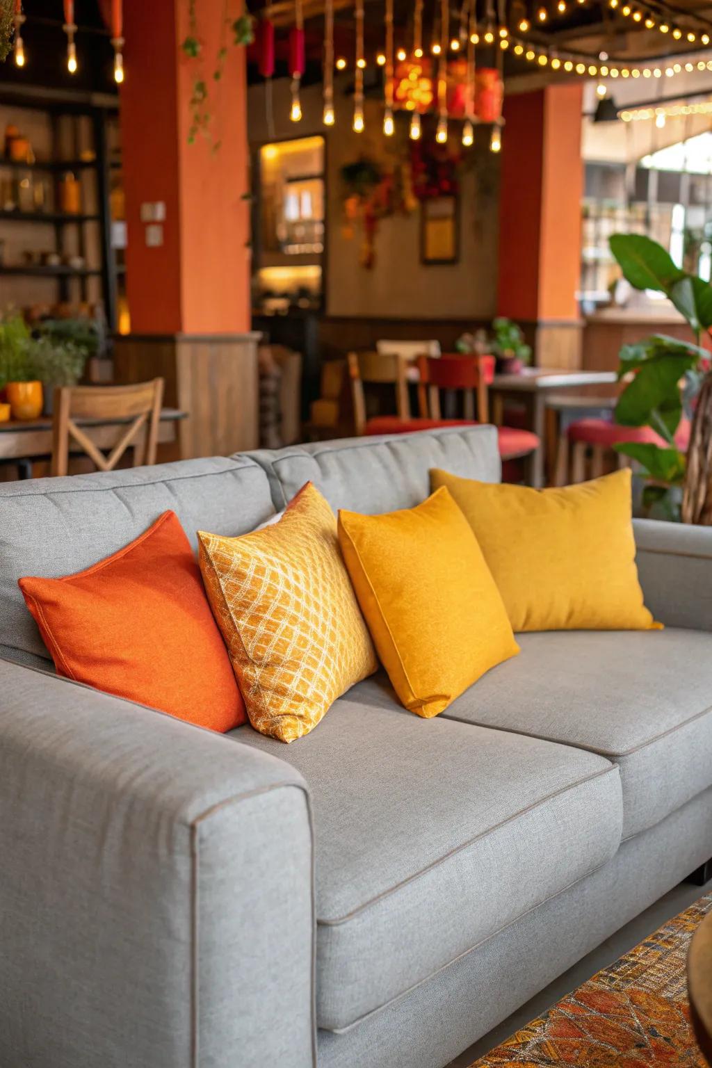 Bright colors create a striking, welcoming ambiance.