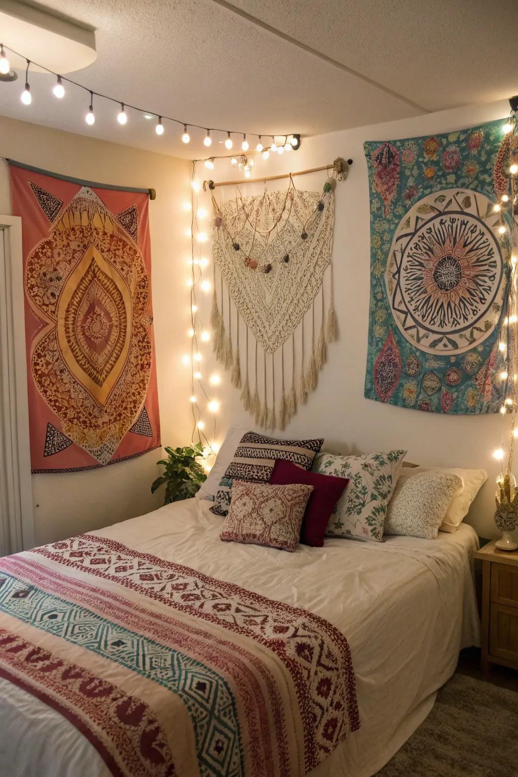 Free-spirited details add natural coziness to your bedroom.
