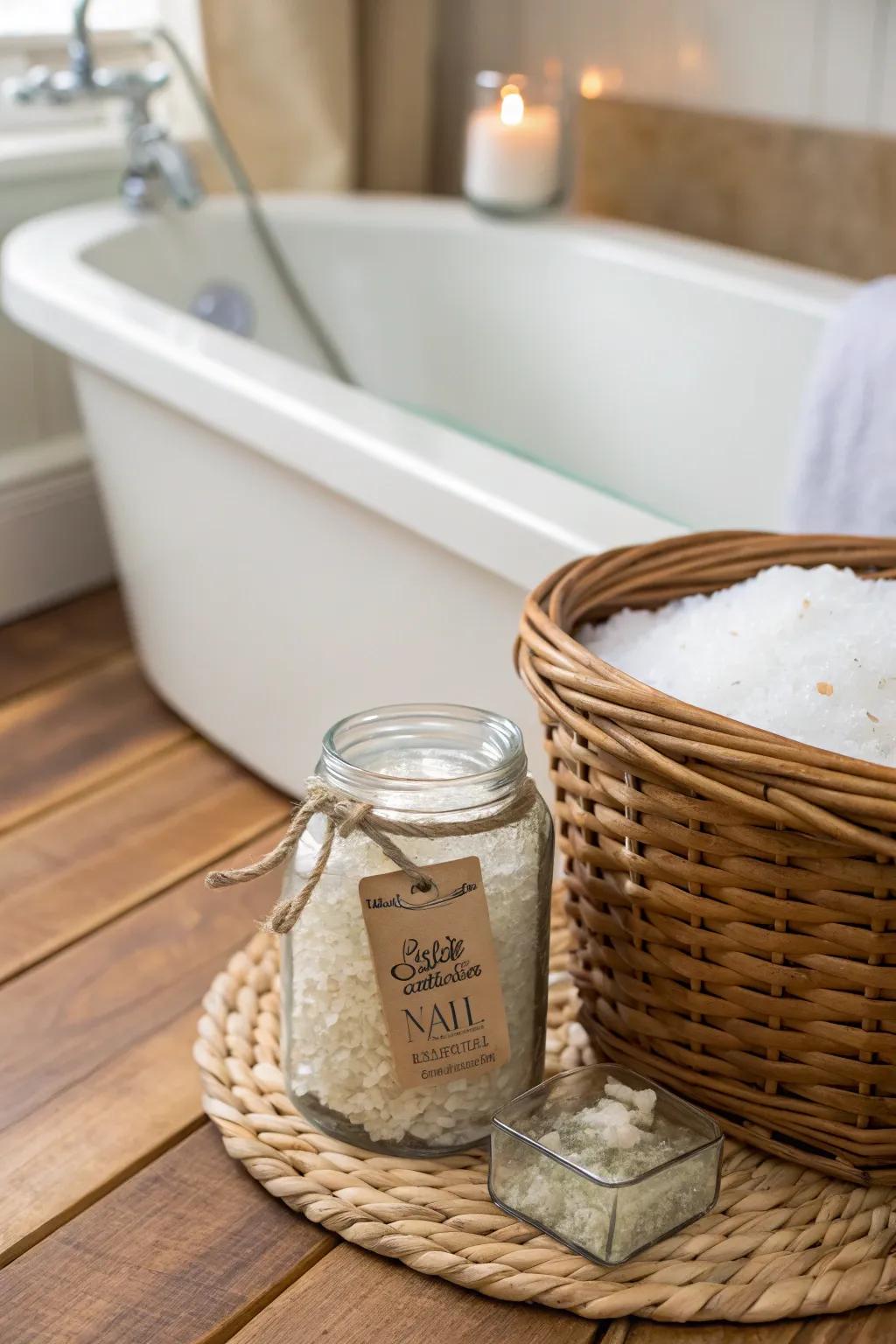 Luxurious scented crystals for a peaceful soak.