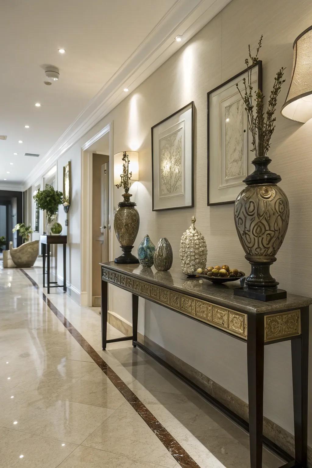 A console table adds both style and use to your hallway.