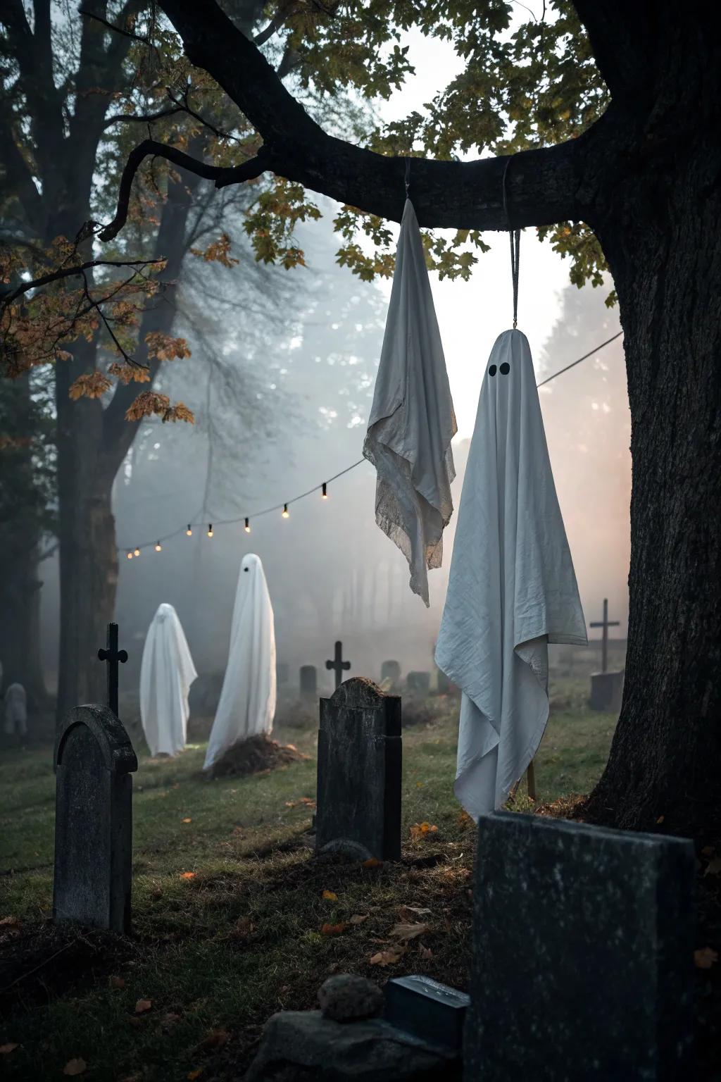 Add ghostly figures to sway eerily in the breeze.