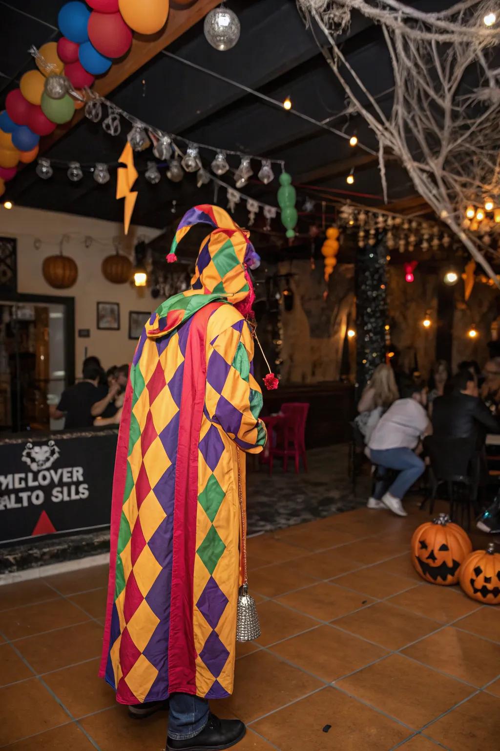 Include some humor with playful jester apparel.