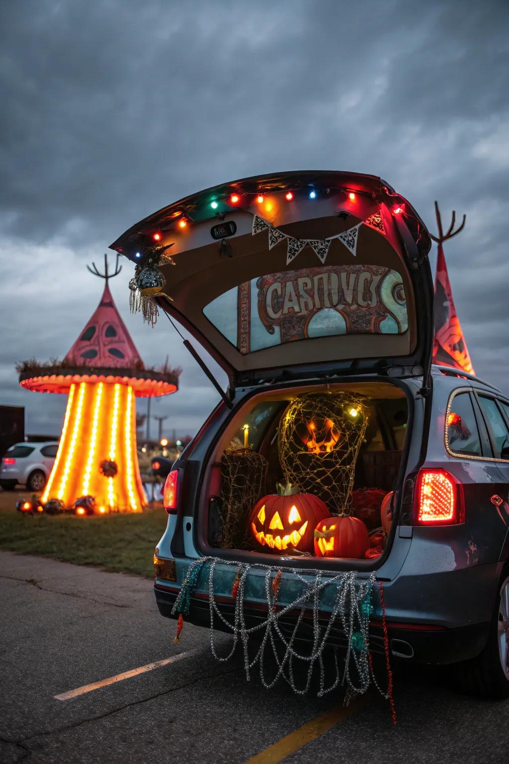 Design a themed situation similar to a haunted carnival to get a distinctive trunk experience.