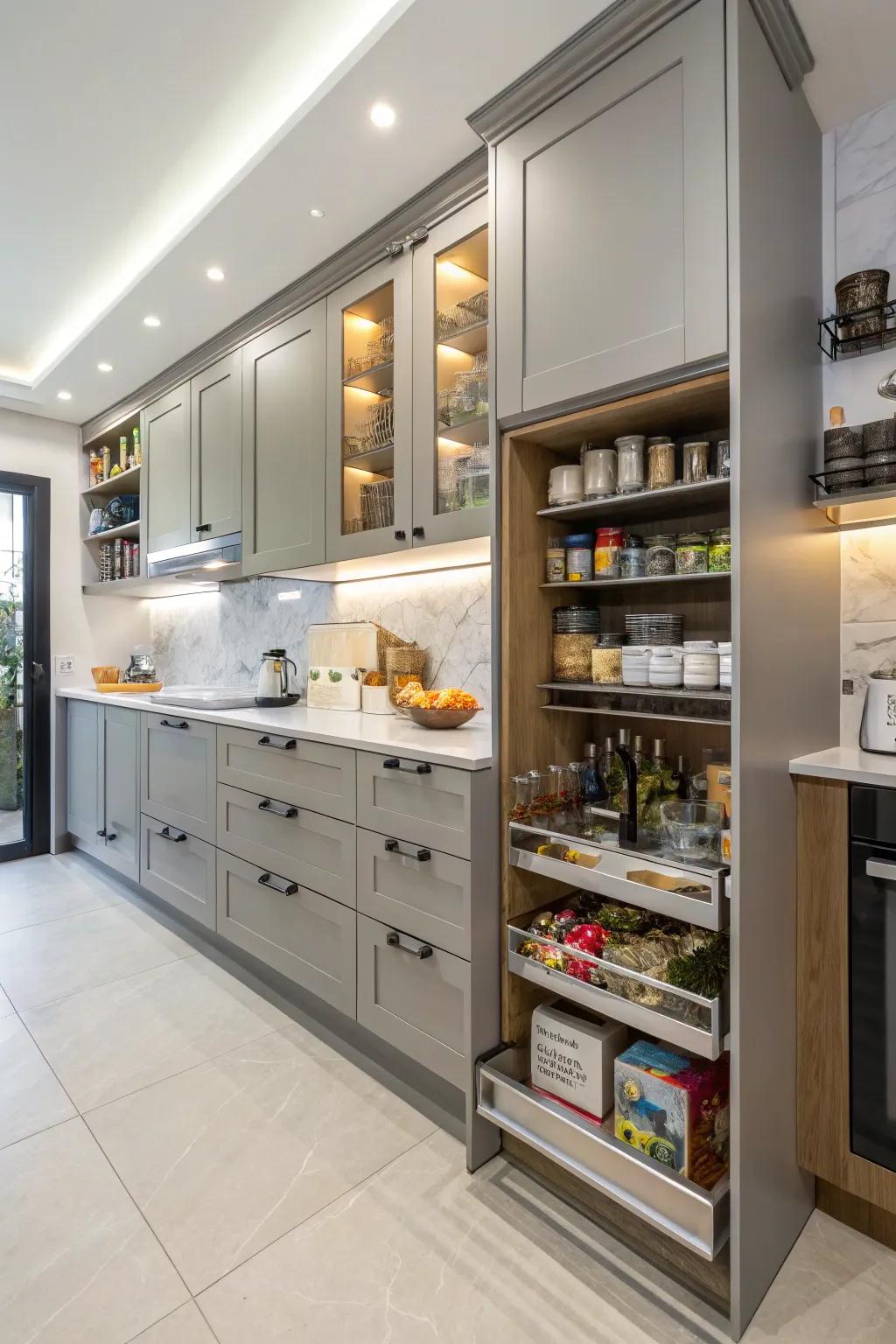 Built-in storage ensures the cooking area remains clutter-free and effective.