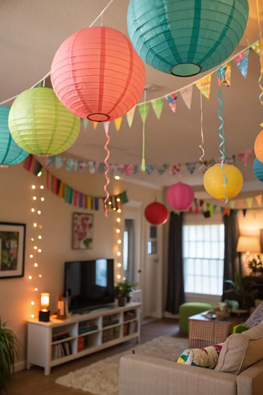 Economical decorations that add charm to the celebratory atmosphere.