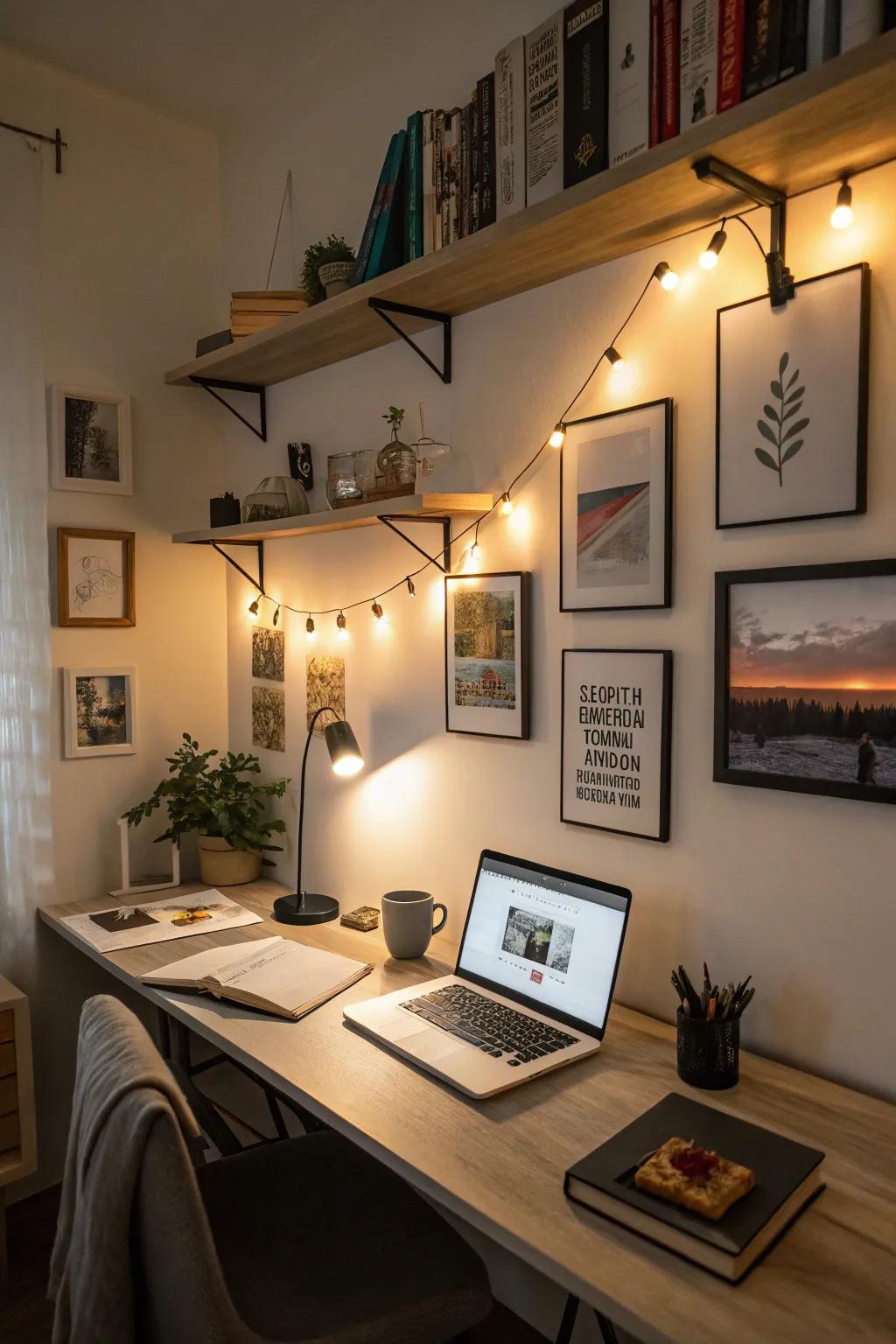 General lighting sets the mood and highlights design elements.