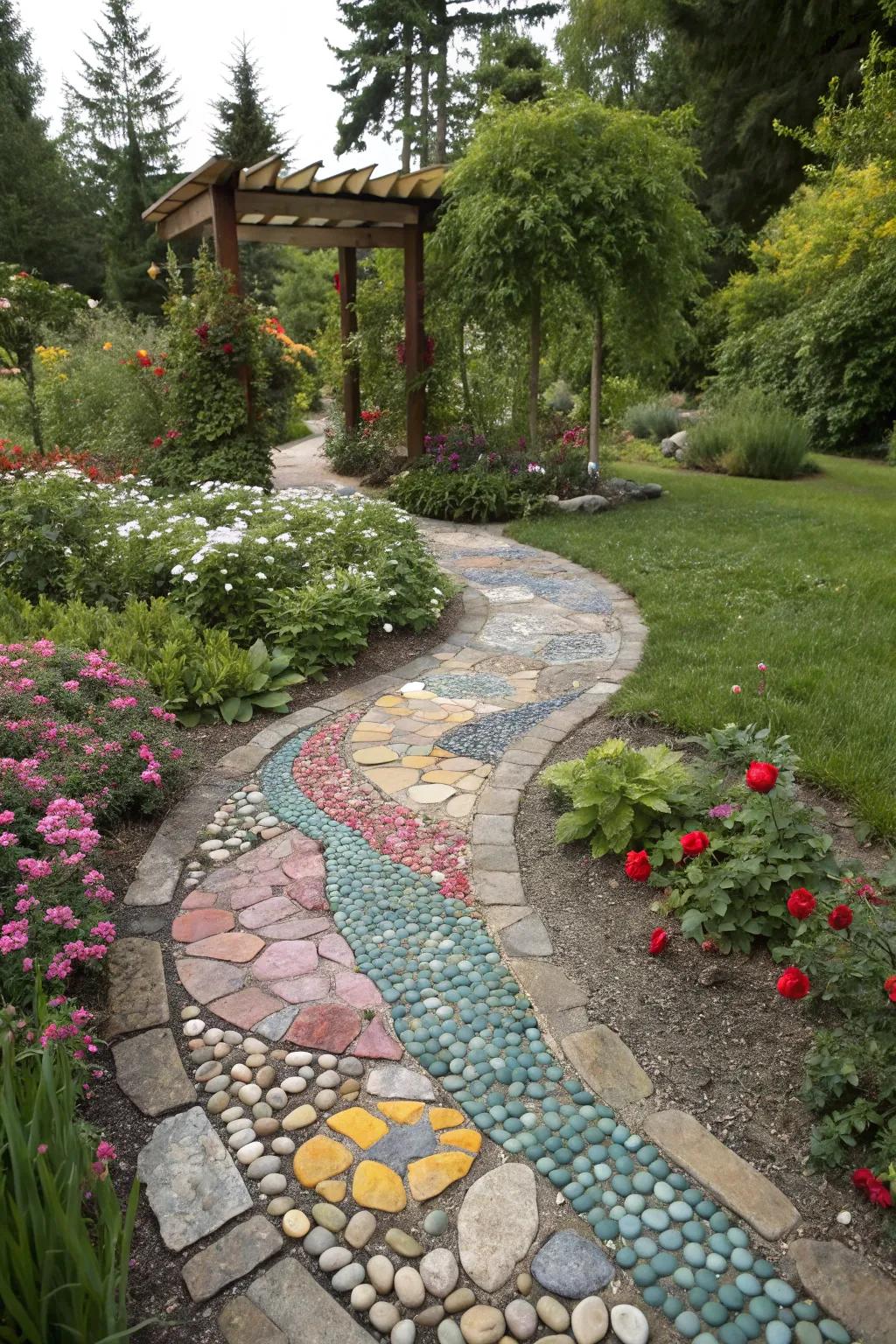 Design a stunning patterned walkway for your garden.