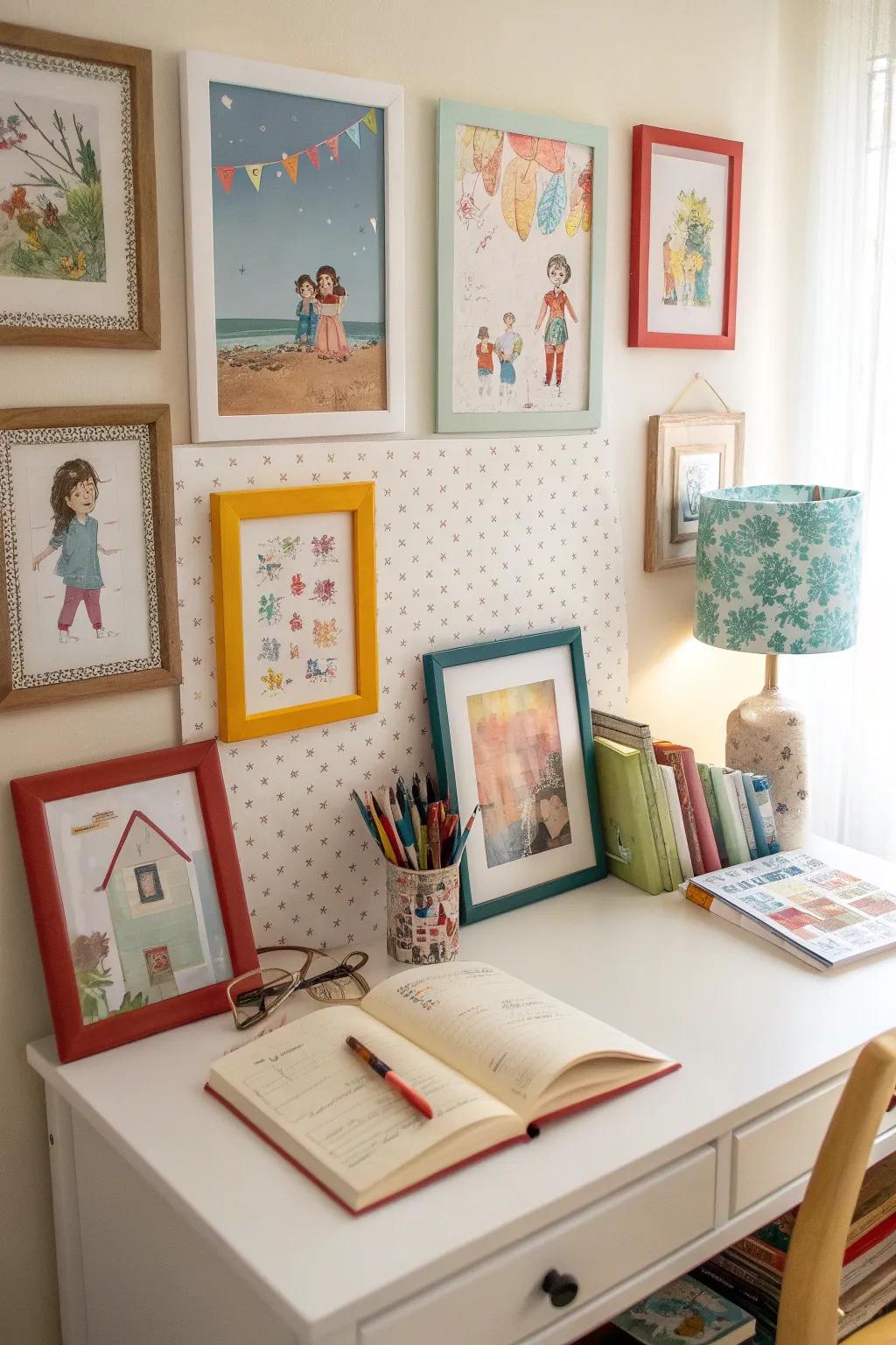 Individual artistic elements introduce charm to the study area.