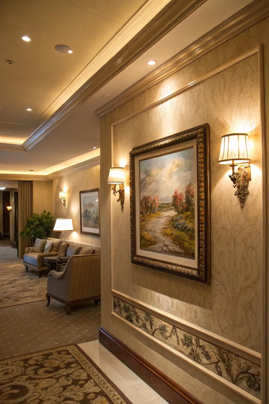 Illumination enhances the splendor of your walls