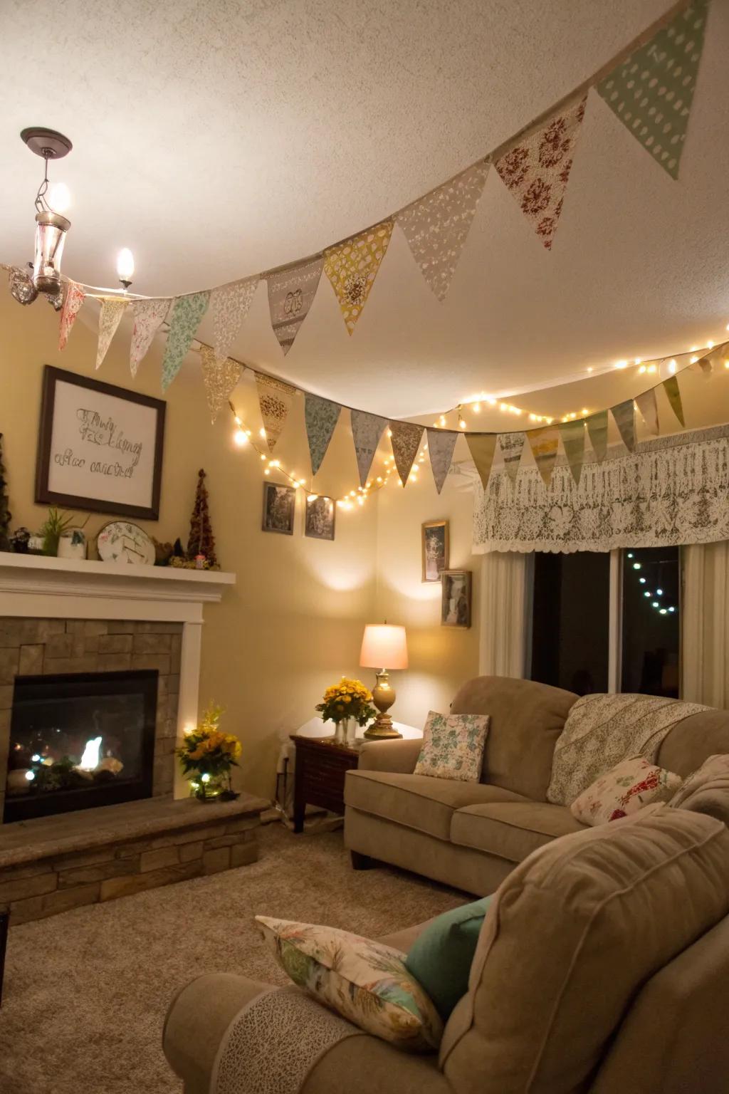 Personalize your decorations with handcrafted banners and garlands.