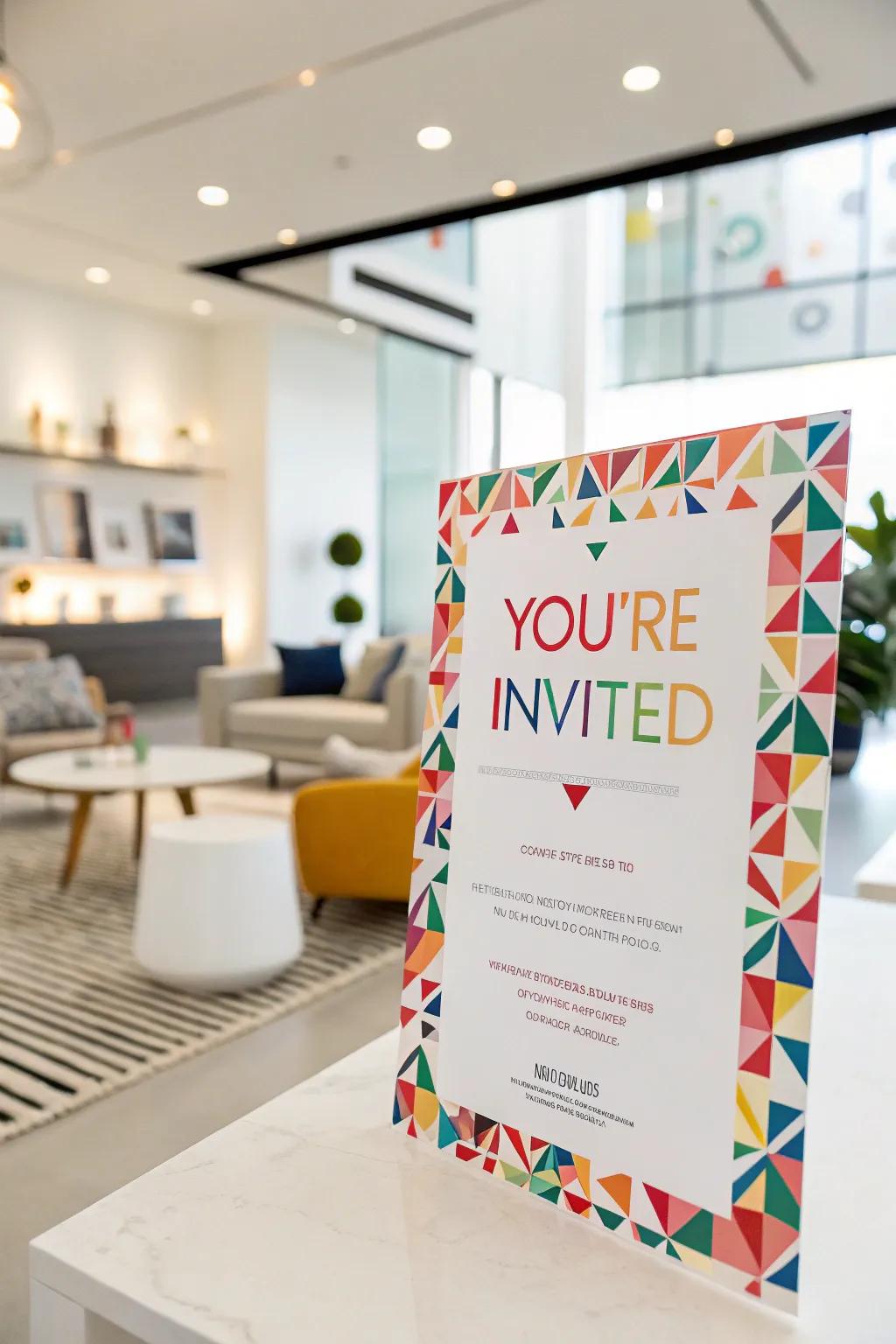 Vibrant colors make your invitations pop and stand out.