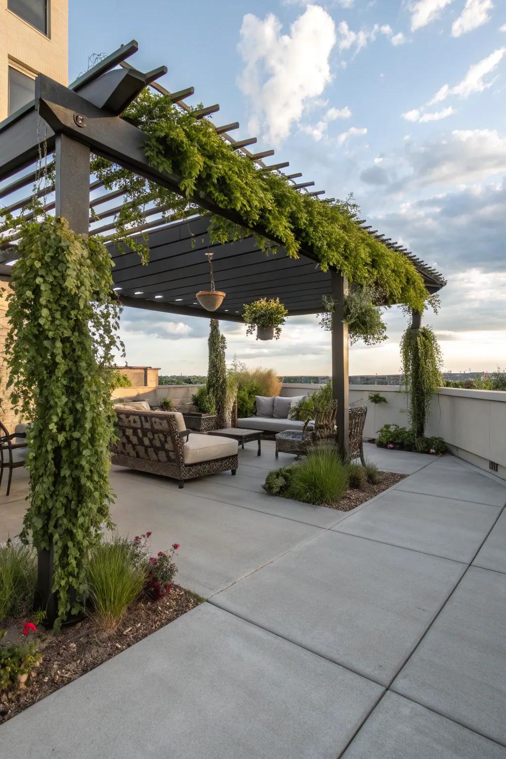 A pergola enhances your patio with shade and a hint of elegance.