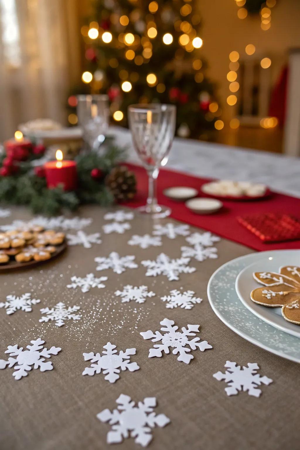 Petite snowflakes impart a sprinkle of allure to any ambiance.