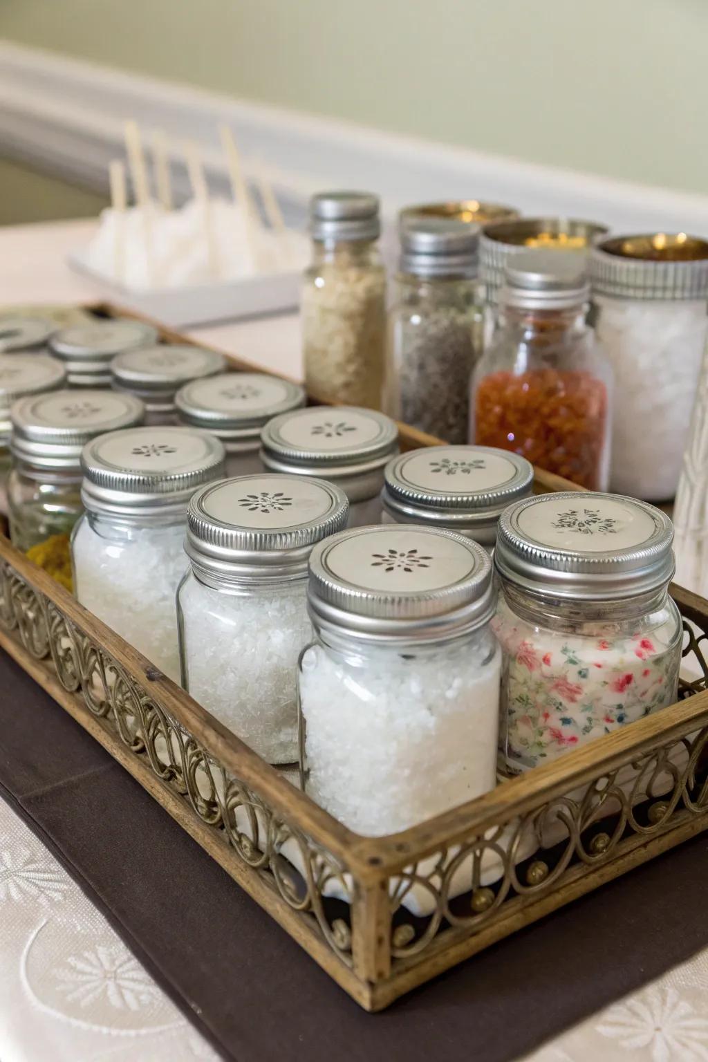 Different jar collection for versatile Epsom salt storage