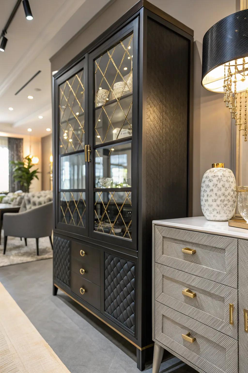 New accessories give this hutch a fresh, modern appearance.