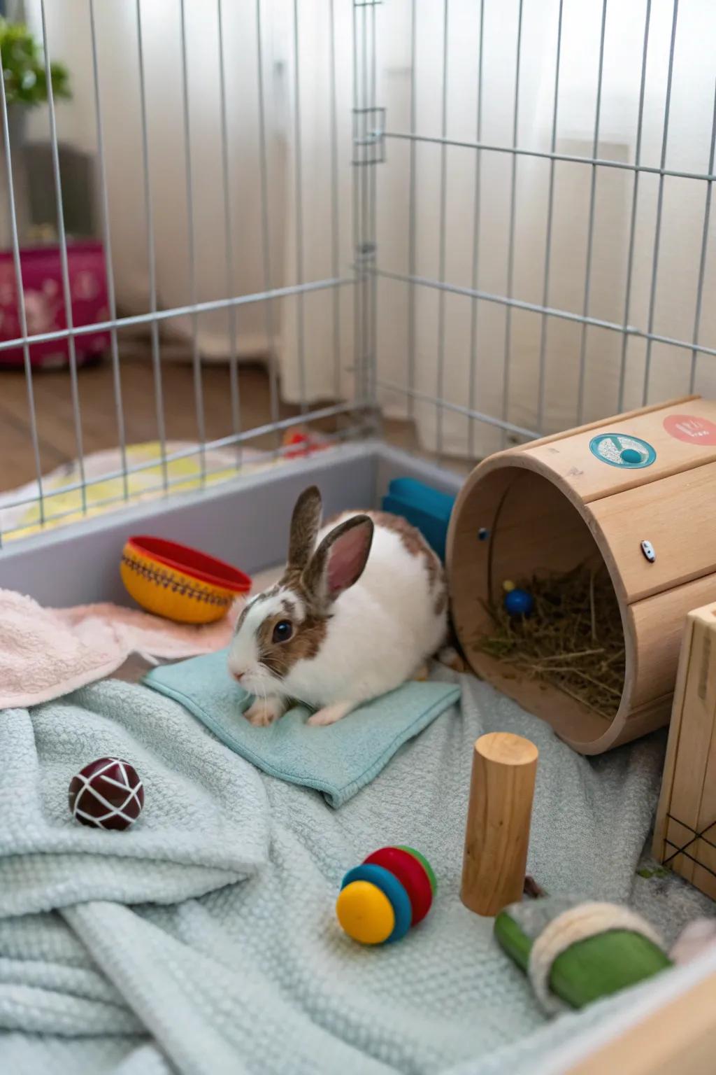 Amusements and puzzles maintain your rabbit's engagement and happiness.