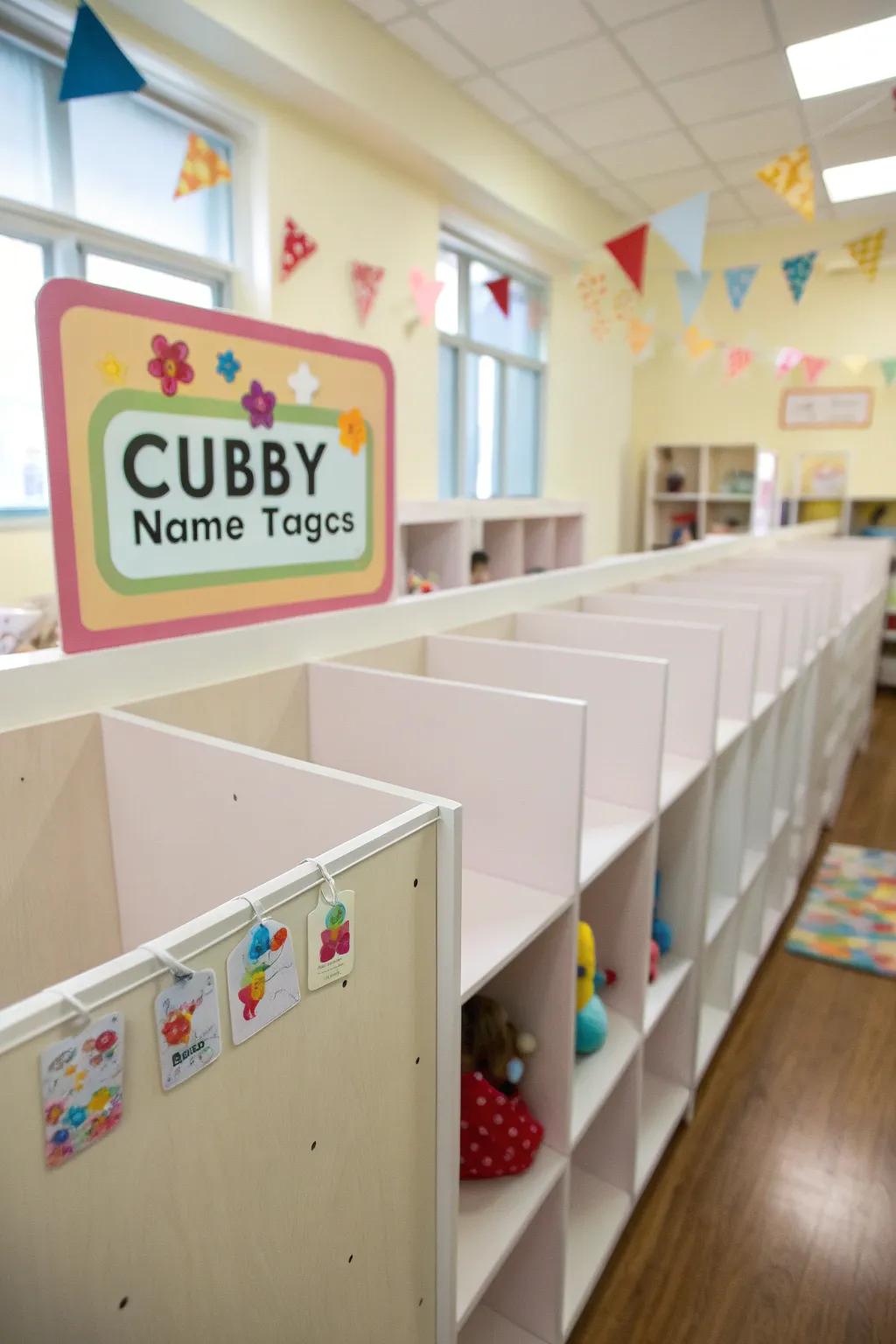 Personalized name tags foster a sense of belonging.
