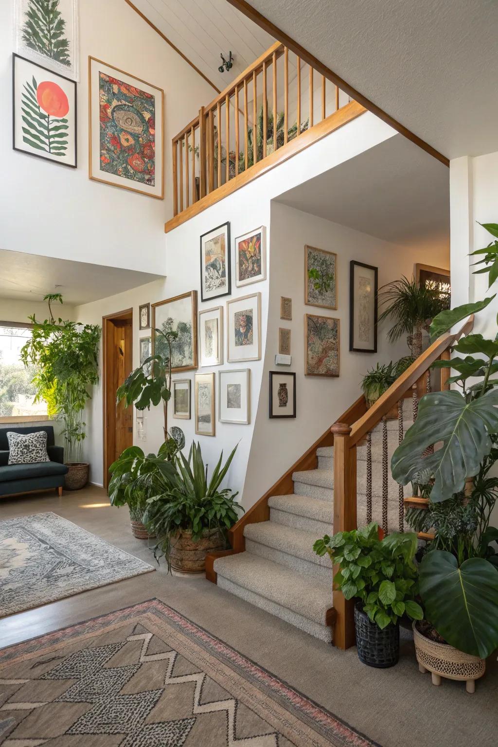 Utilize art and plants to inject personality and vibrancy into your house.