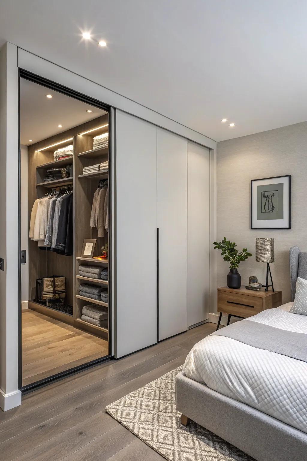 Bi-fold panels: compact and convenient.