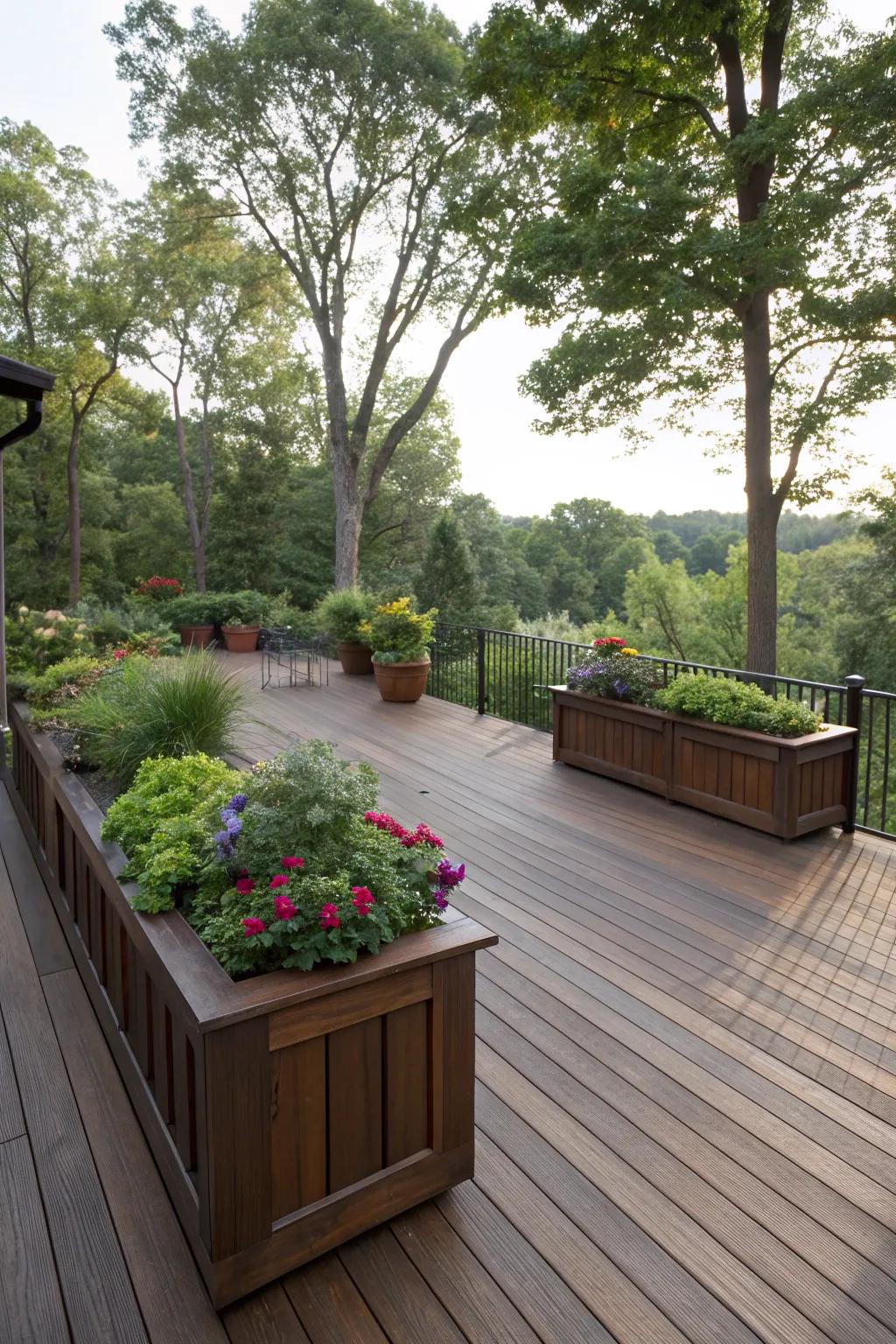 Merging nature amplifies your deck's appeal.