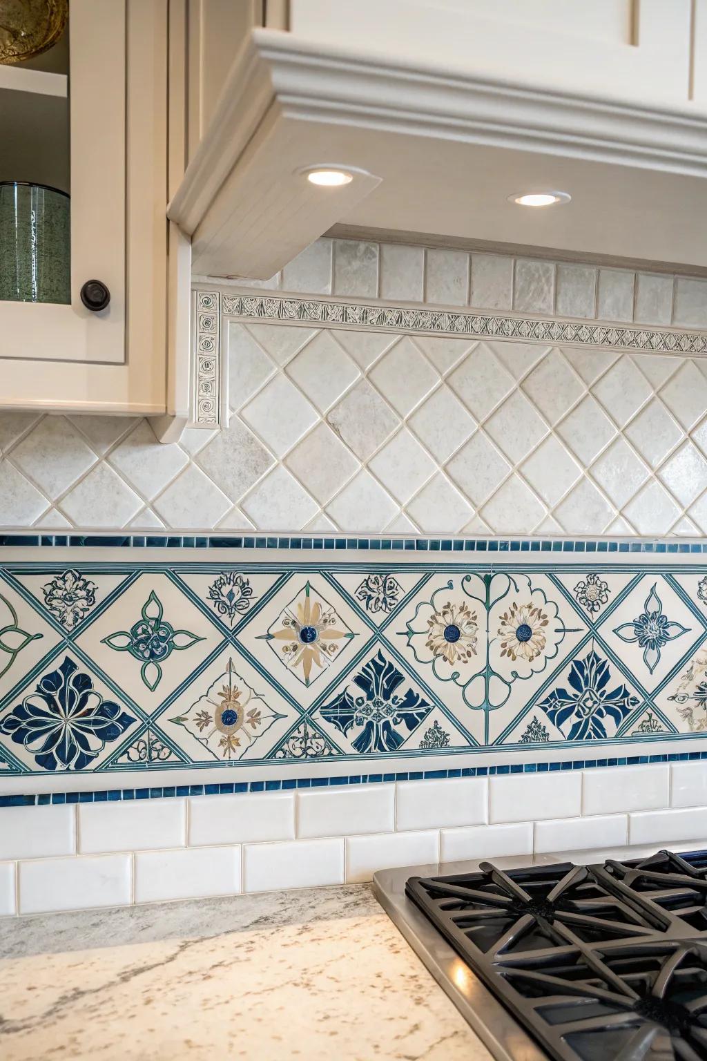 Borders introduce a polished nuance to your kitchen's aesthetic.