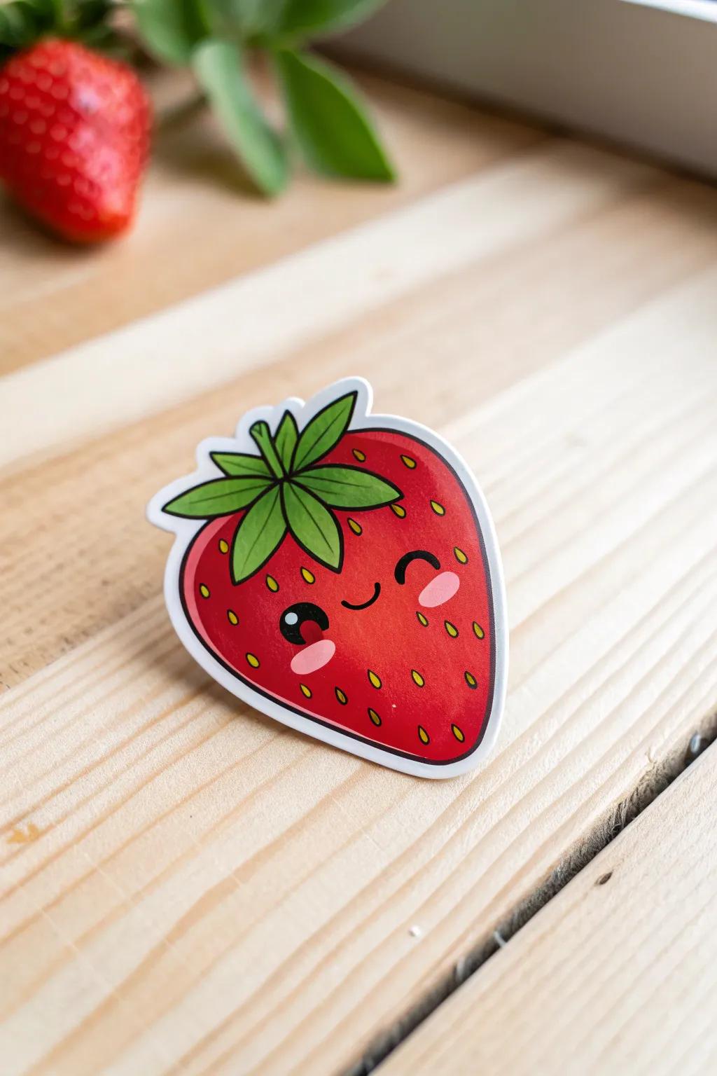 Inject a hint of cheer into your day with this sweet kawaii decal!