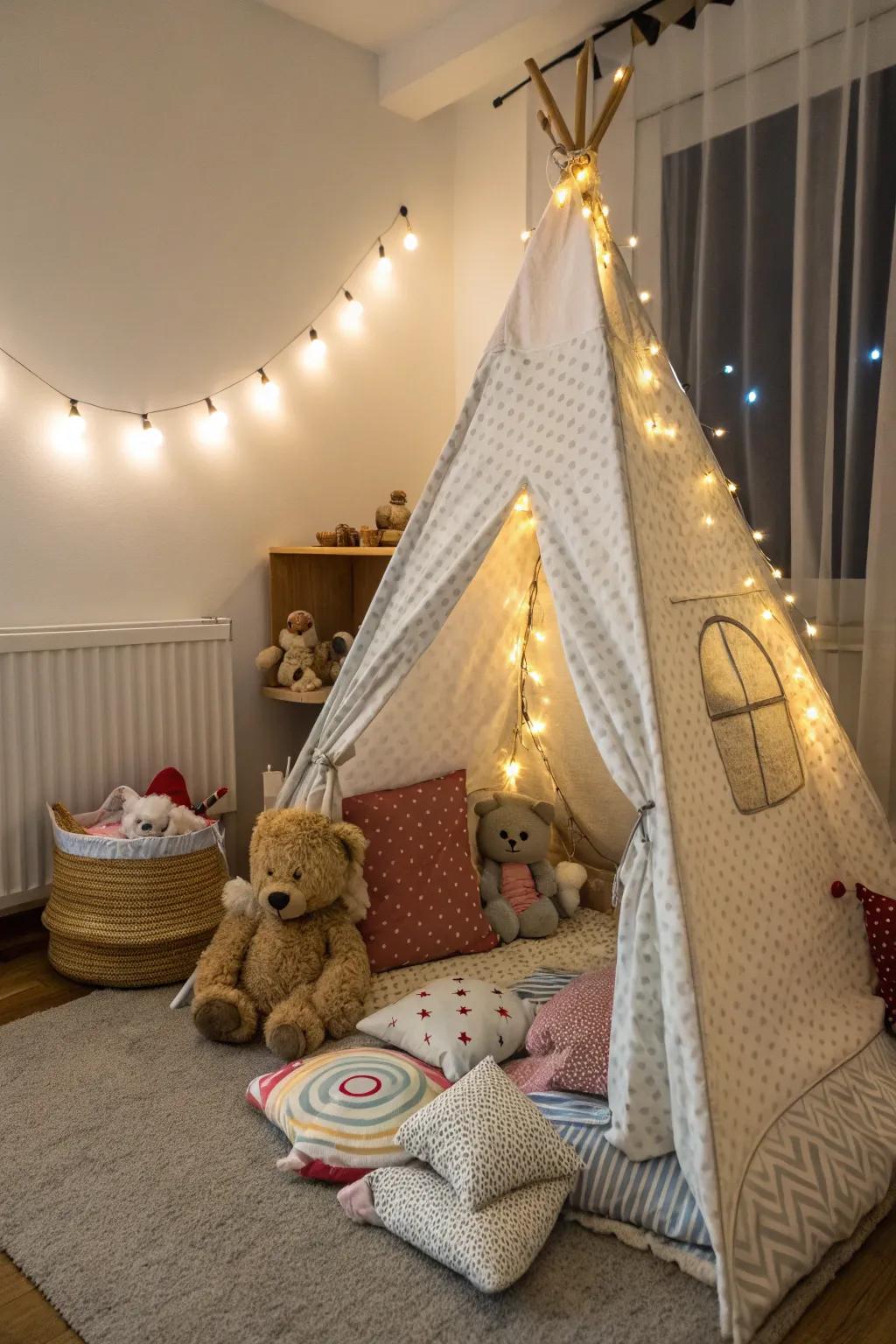 A secret hideaway that encourages imaginative play.