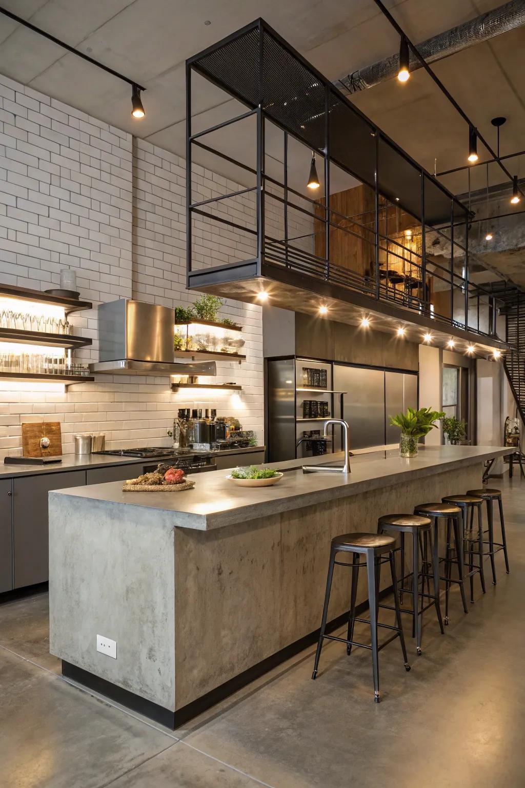 A modern-industrial peninsula that catches the eye with its unique style.