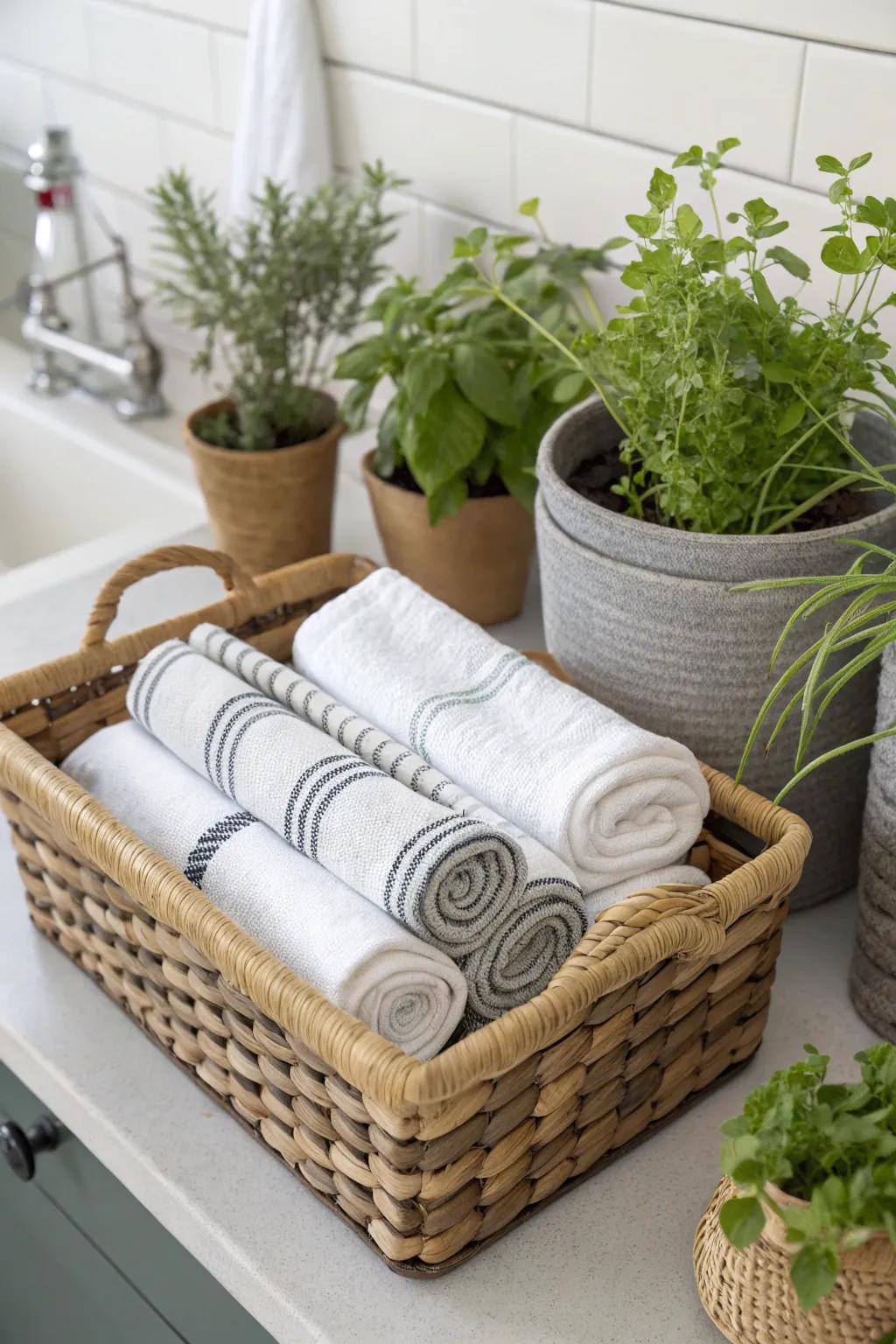 Natural textures bring warmth and appeal to kitchen décor.