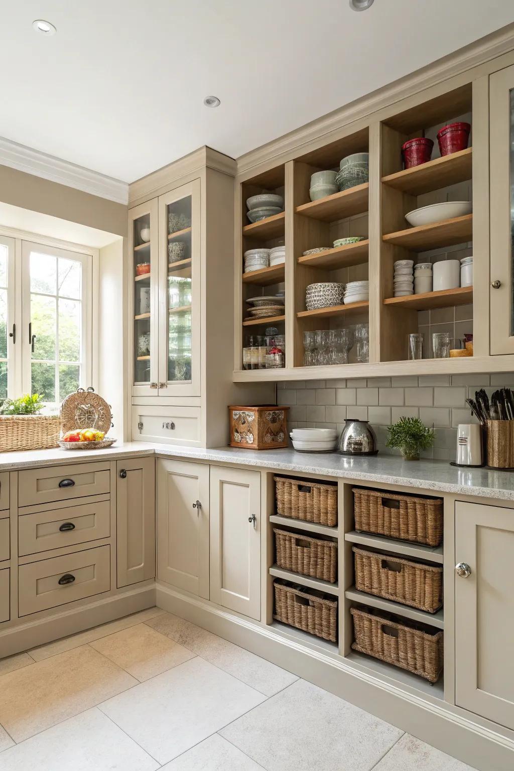 With clever storage options, your kitchen will stay tidy and effective.